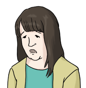 Illustration einer traurigen Frau